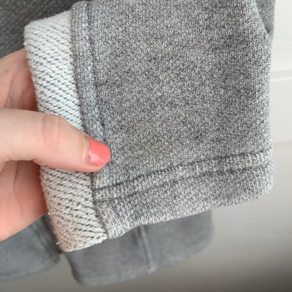 Mondetta Gray & White Cotton Long Jacket - Picture 6 of 7